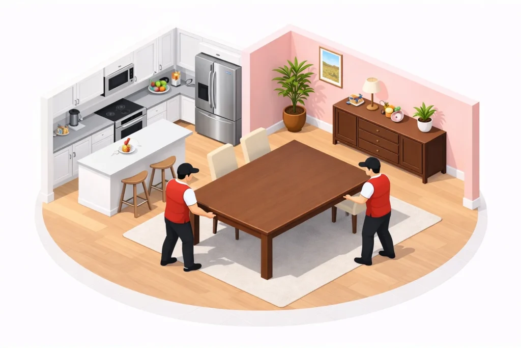 Dining room and Kitchen moving