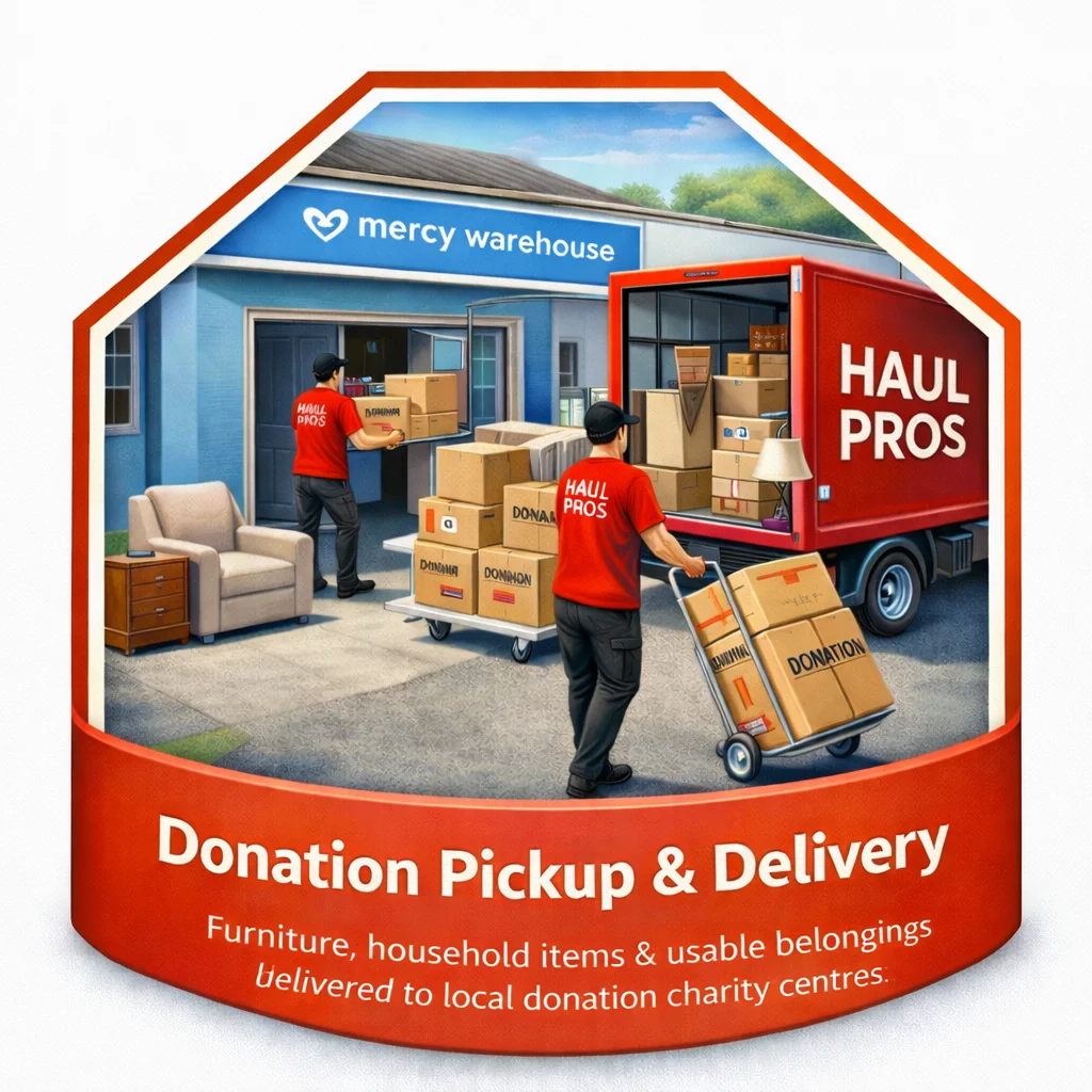 HAUL PROS providing donation pickup and delivery to local charities