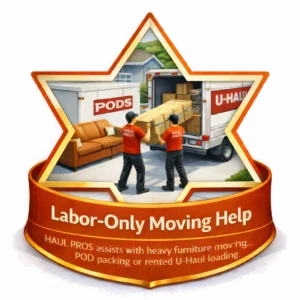 Labor-only moving help for U-Haul loading and heavy furniture moving