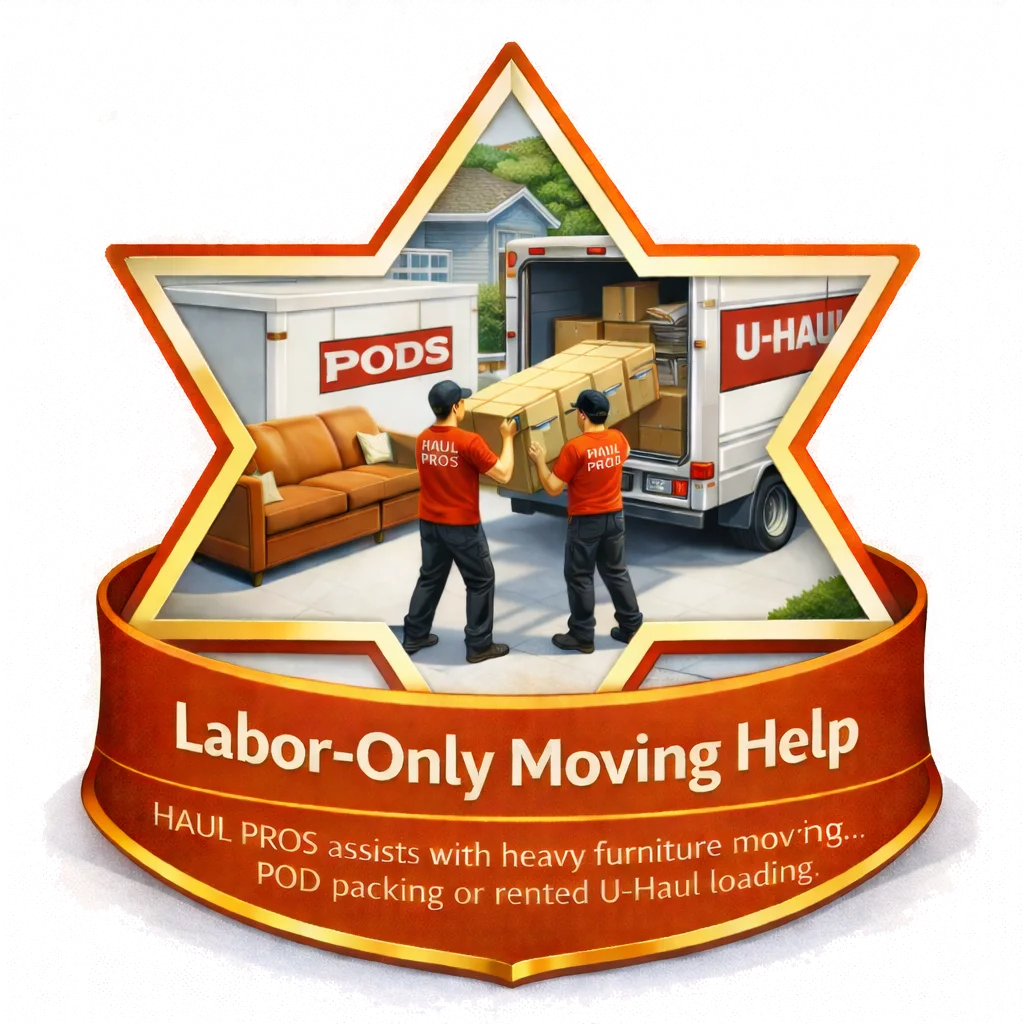 Labor-only moving help for U-Haul loading and heavy furniture moving